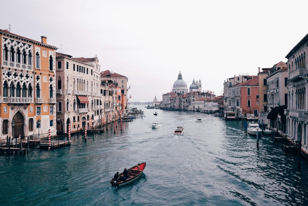 The Grand Canal in Venice — the view from the Accademia bridge to Santa Maria della Salute