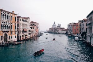The Grand Canal in Venice — the view from the Accademia bridge to Santa Maria della Salute