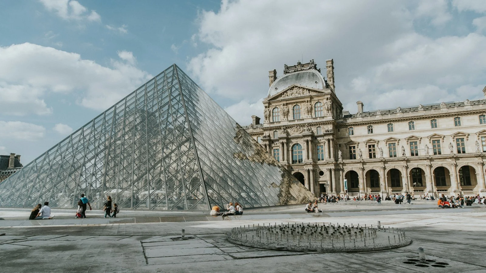 The glass pyramid of the Louvre